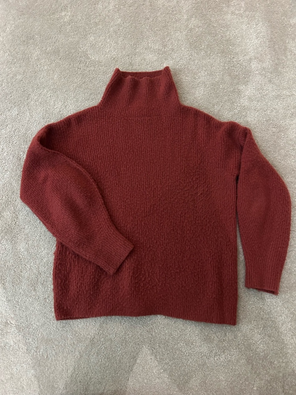 French Connection Women's Turtleneck Sweater in Rich Burgundy